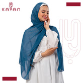 Chiffon Plain Scarf - Petrol